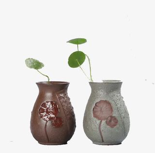 粗陶小花瓶免抠