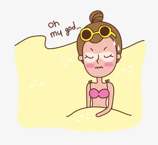 防晒霜广告免抠