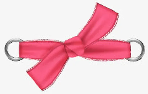 粉色蝴蝶结绑带海报背景免抠