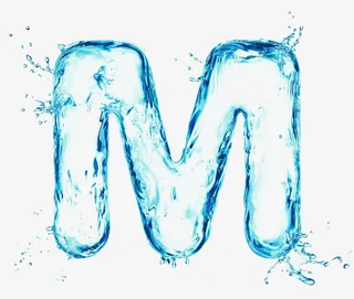 M字母水花免抠免抠