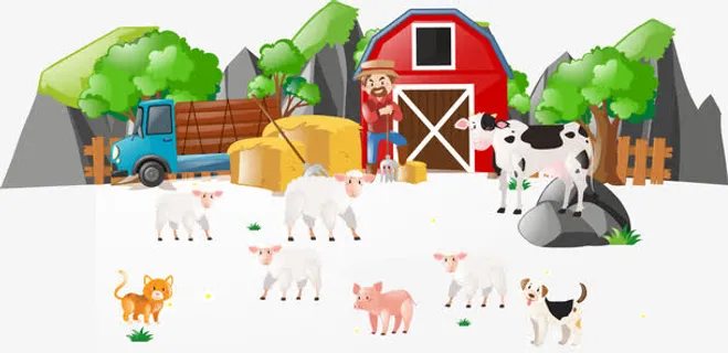 矢量生态养殖业免抠