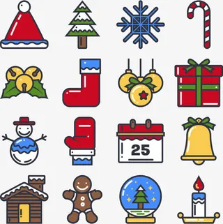 童趣圣诞元素免抠