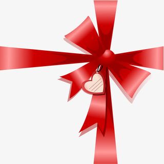 爱心蝴蝶结免抠