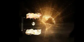 黄色光效化妆品海报免抠