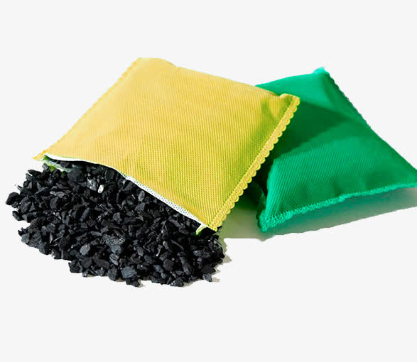 剪开的竹炭包免抠