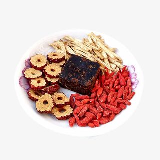 黑糖搭配枸杞红枣素材免抠