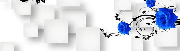 立体蓝色玫瑰背景高清