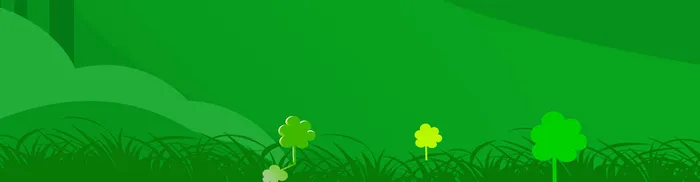 卡通绿色草地清新banner高清