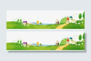 卡通草坪底纹免抠