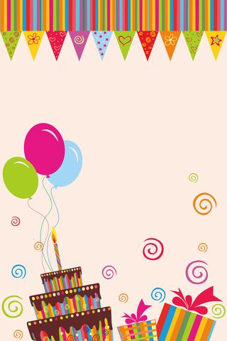 卡通手绘派对海报背景素材高清