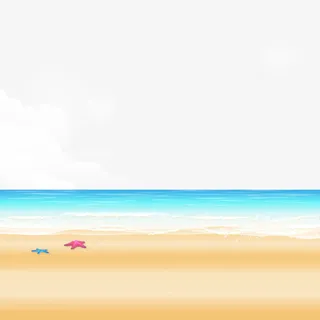 矢量海天海边免抠