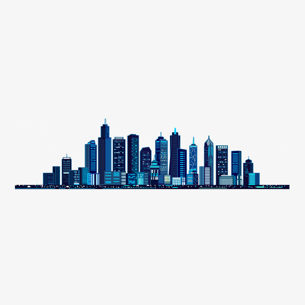 现代科技感高楼建筑免抠