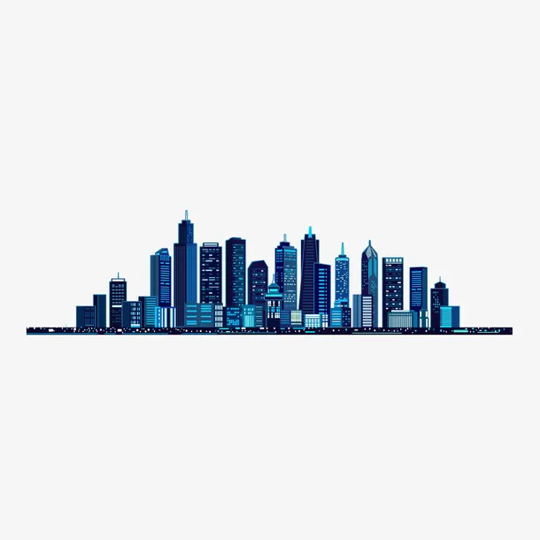 现代科技感高楼建筑免抠