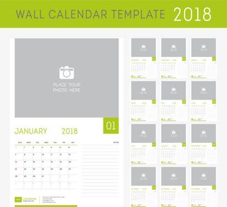 绿色商务台历免抠