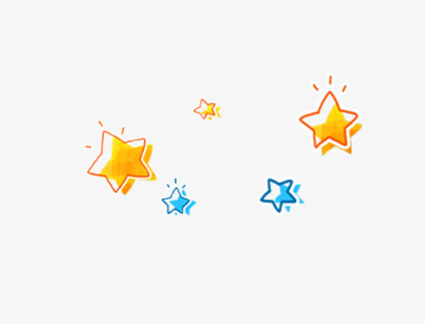 彩色小星星免抠