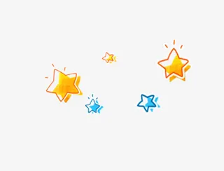 彩色小星星免抠
