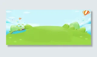 横幅广告童真背景素材高清