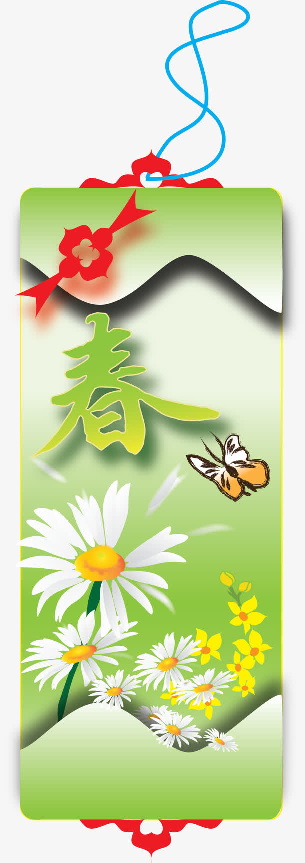 春季书签免抠