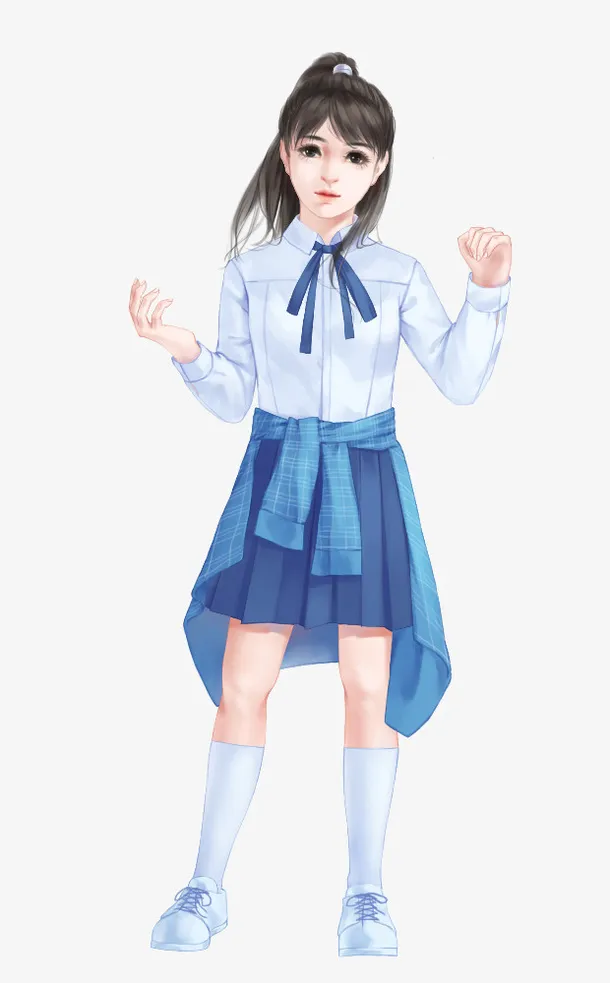立绘的小女孩免抠