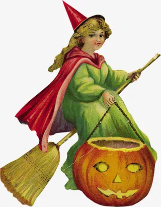 万圣节女巫素材01免抠