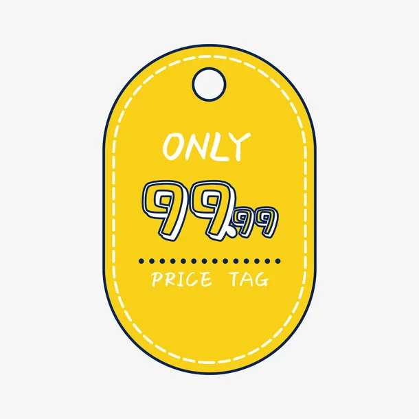 售价99.99元标签免抠素材免抠