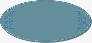 椭圆形简约边框纹理免抠