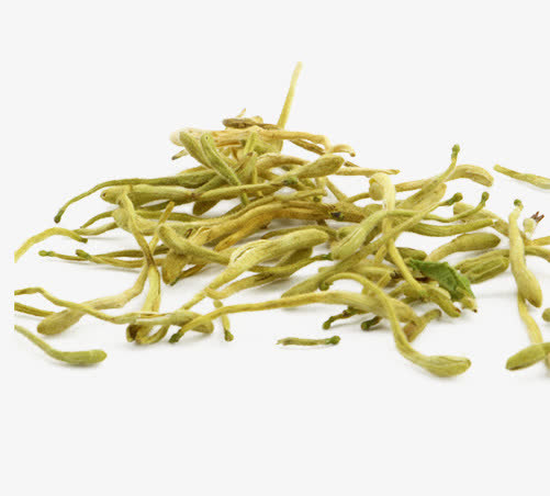 晒干的金银花免抠