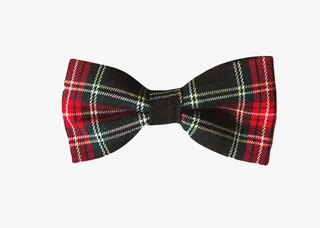 红黑色高贵渐变西装领结实物免抠