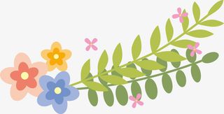 春暖花开绿色叶子免抠