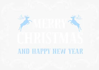 白色圣诞节麋鹿标签免抠