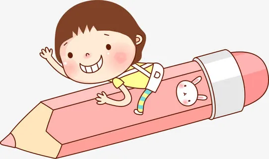 骑铅笔的女孩免抠 骑铅笔的女孩免抠