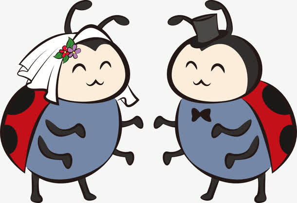 矢量创意瓢虫人免抠