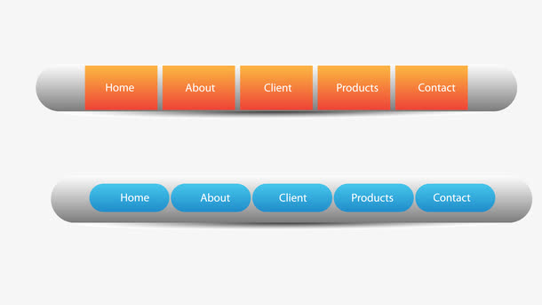 横向网页导航条免抠