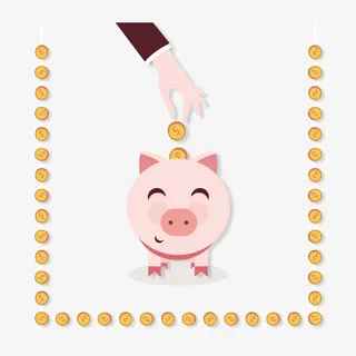 矢量创意理财图案免抠