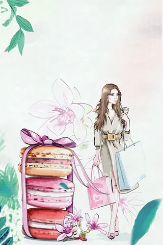 三八女神节手绘水彩海报高清