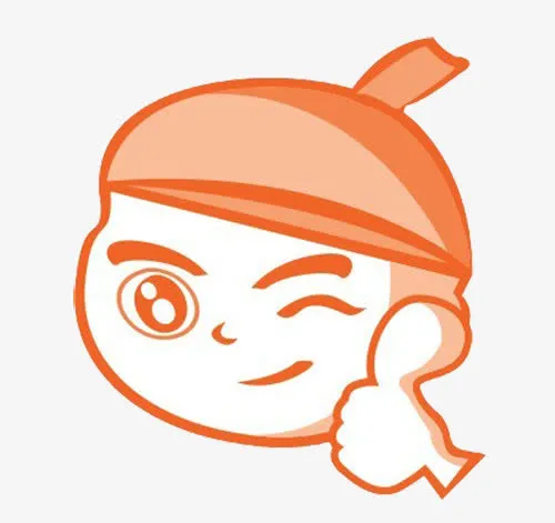 竖起大拇指的店小二免抠