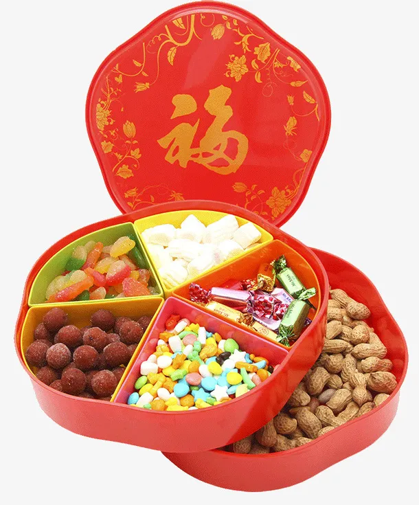 结婚喜庆零食散装糖果坚果盒免抠