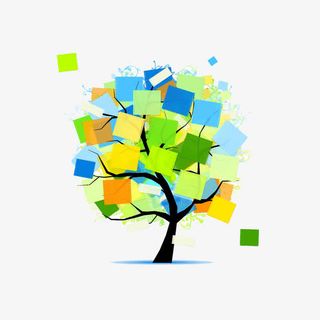 便利贴树图片素材免抠