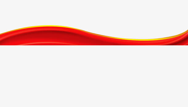 红色的飘带免抠