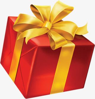 手绘高清礼盒新年装饰免抠