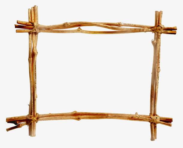 手绘相框图片  树枝边框免抠