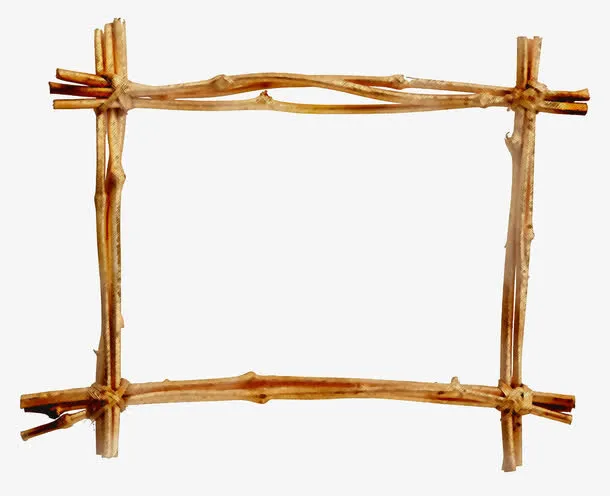 手绘相框图片  树枝边框免抠