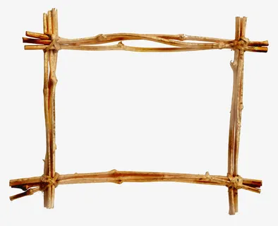 手绘相框图片  树枝边框免抠