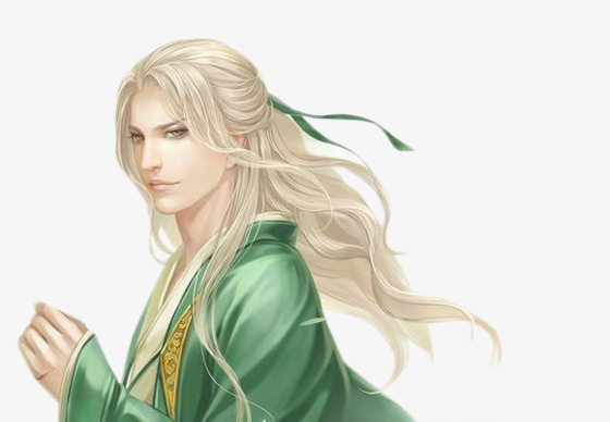 青衣男子免抠