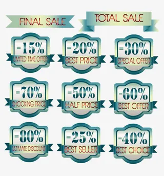 折扣标签集合免抠