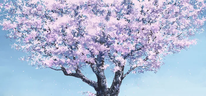 卡通浪漫大树背景底纹高清