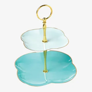 蒂芙尼蓝高端西式糕点蛋糕托盘免抠