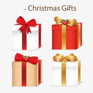 4款精美圣诞礼包矢量素材免抠