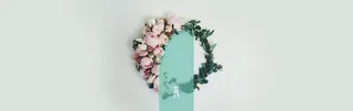 简约花环背景banner装饰高清