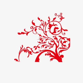 花纹底纹 红色 装饰 中国风免抠